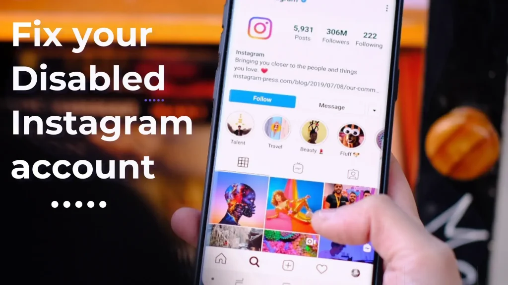 instagram acount is disabled